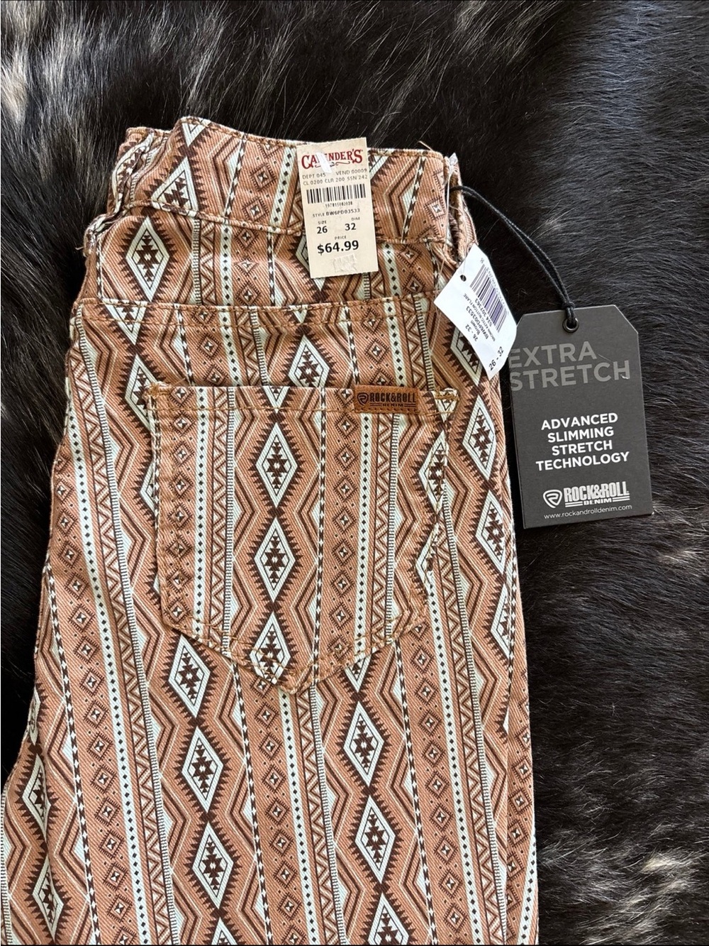 Brown Aztec button flare - Picture 3 of 3